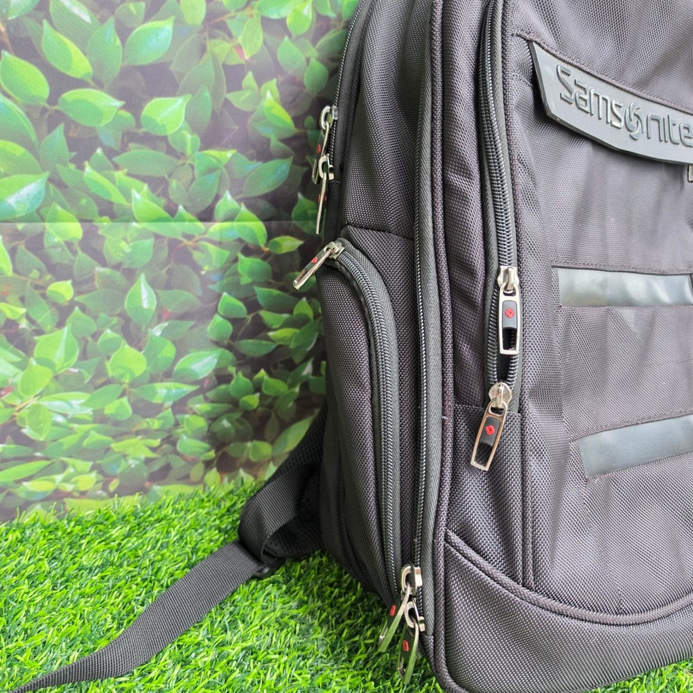 Samsonite Laptop Backpack Black Ballistic Nylon Tech Travel Bag Luggage Strap - Picture 7 of 14
